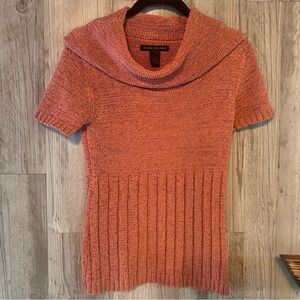 Elena Solano Short sleeve Knit Cowl Neck Sweater Small